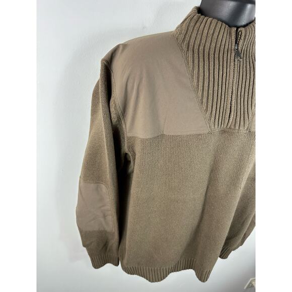 Duluth Trading Co Brigadier Mock Neck Sweater Knit Cotton Wool Brown Size Large - Picture 10 of 10